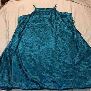 Soft mid length velvet dress